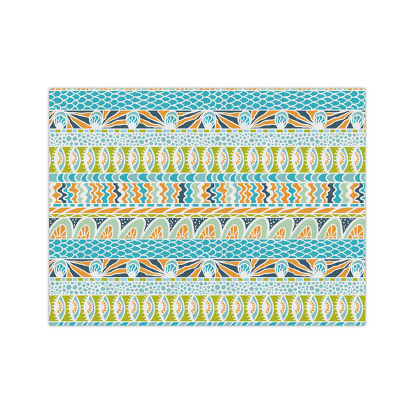 Custom Abstract Teal Stripes Medium Tissue Papers Sheets - Heavyweight