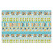 Abstract Teal Stripes Tissue Paper - Heavyweight - XL - Front