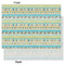 Abstract Teal Stripes Tissue Paper - Lightweight - Large - Front & Back