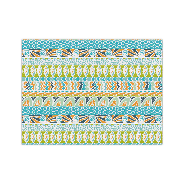 Custom Abstract Teal Stripes Medium Tissue Papers Sheets - Lightweight