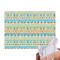 Abstract Teal Stripes Tissue Paper Sheets - Main