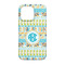 Abstract Teal Stripes iPhone 13 Case - Back