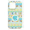 Abstract Teal Stripes iPhone 13 Pro Max Case - Back