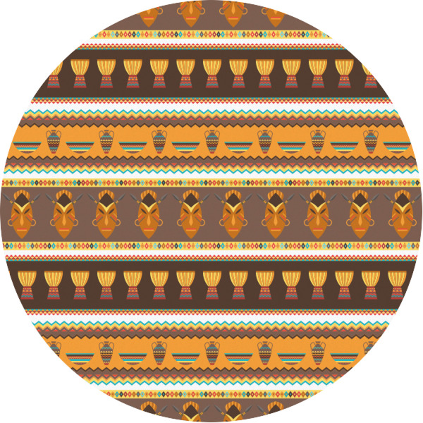 Custom African Masks Multipurpose Round Labels - 1"