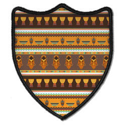 African Masks Iron On Shield Patch B