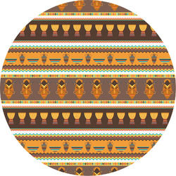 African Masks Multipurpose Round Labels - 5"