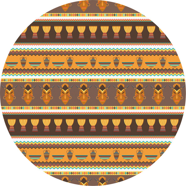 Custom African Masks Multipurpose Round Labels - 5"