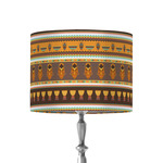 African Masks 8" Drum Lamp Shade - Fabric