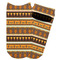 African Masks Adult Ankle Socks - Single Pair - Front and Back