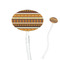 African Masks Clear Plastic 7" Stir Stick - Oval - Closeup