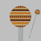 African Masks Clear Plastic 7" Stir Stick - Round - Closeup