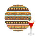 African Masks Printed Drink Topper -  2.5"