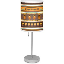 African Masks 7" Drum Lamp with Shade Polyester