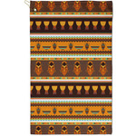 African Masks Golf Towel - Poly-Cotton Blend - Small