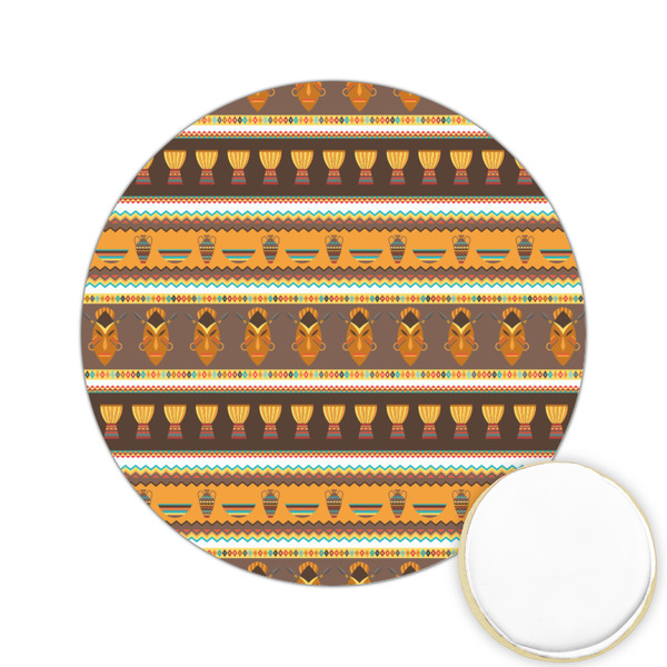 Custom African Masks Printed Cookie Topper - 2.15"