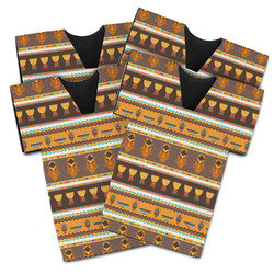 African Masks Jersey Bottle Cooler - Set of 4