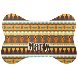 African Masks Bone Shaped Dog Food Mat