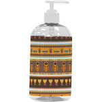 African Masks Plastic Soap / Lotion Dispenser (16 oz - Large - White)