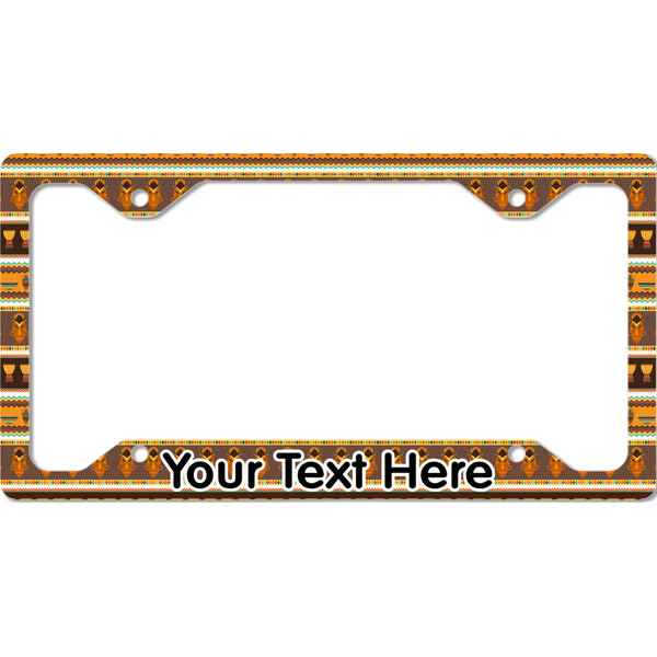 Custom African Masks License Plate Frame - Style C