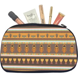 African Masks Makeup / Cosmetic Bag - Medium