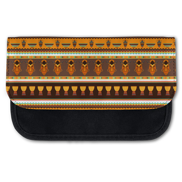 Custom African Masks Canvas Pencil Case