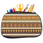 African Masks Neoprene Pencil Case - Medium