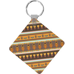 African Masks Diamond Plastic Keychain