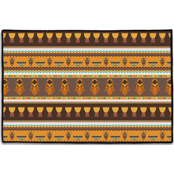 Custom African Masks Door Mat - 36"x24"