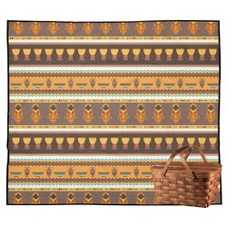 African Masks Outdoor Picnic Blanket