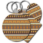 African Masks Plastic Keychain