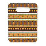 African Masks Rectangular Trivet with Handle