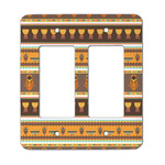 African Masks Rocker Style Light Switch Cover - Two Switch