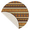 African Masks Round Linen Placemats - Front (folded corner single sided)