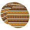 African Masks Round Paper Coaster - Main