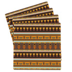 African Masks Absorbent Stone Coasters - Set of 4