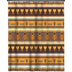 African Masks Extra Long Shower Curtain - 70"x84"