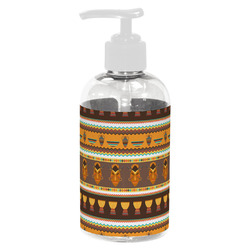 African Masks Plastic Soap / Lotion Dispenser (8 oz - Small - White)