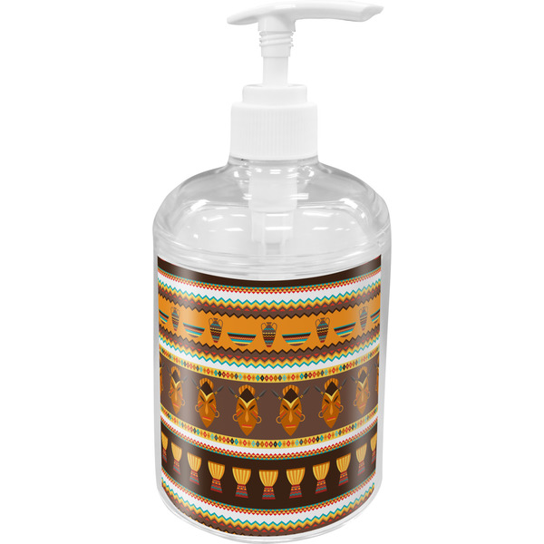 Custom African Masks Acrylic Soap & Lotion Bottle