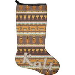 African Masks Holiday Stocking - Single-Sided - Neoprene