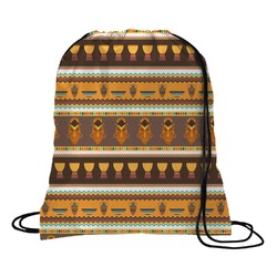 African Masks Drawstring Backpack - Large