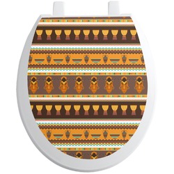 African Masks Toilet Seat Decal - Round