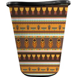 African Masks Waste Basket - Double Sided (Black)