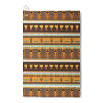 African Masks Waffle Weave Golf Towel