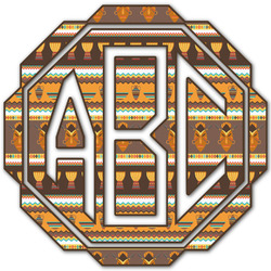 African Masks Monogram Decal - Medium