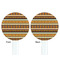 African Masks White Plastic 7" Stir Stick - Double Sided - Round - Front & Back