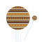 African Masks White Plastic 7" Stir Stick - Round - Closeup