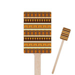 African Masks Rectangle Wooden Stir Sticks