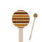 African Masks Wooden 7.5" Stir Stick - Round - Closeup