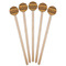 African Masks Wooden 7.5" Stir Stick - Round - Fan View