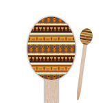 African Masks Oval Wooden Food Picks